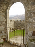 La Fortezza delle Verrucole.Volta all´interno della Rocca Tonda del Mastio; si intravede la cortina sud