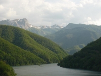 Overview of Vagli the lake from the road that goes to Vergaia Careggine