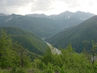 Panorama: Lago di Vagli e vallata.