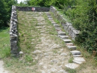 Old stone bridge along the road salt and iron or The road salt